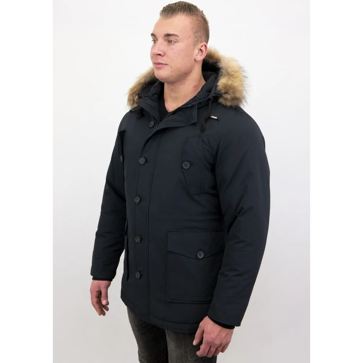 Parka Larga De Invierno Para Man