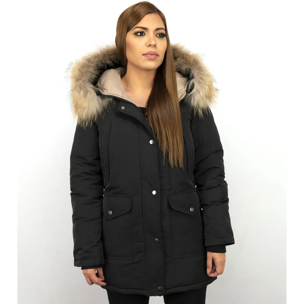 Parkas Mujer Wooly Long De Invierno
