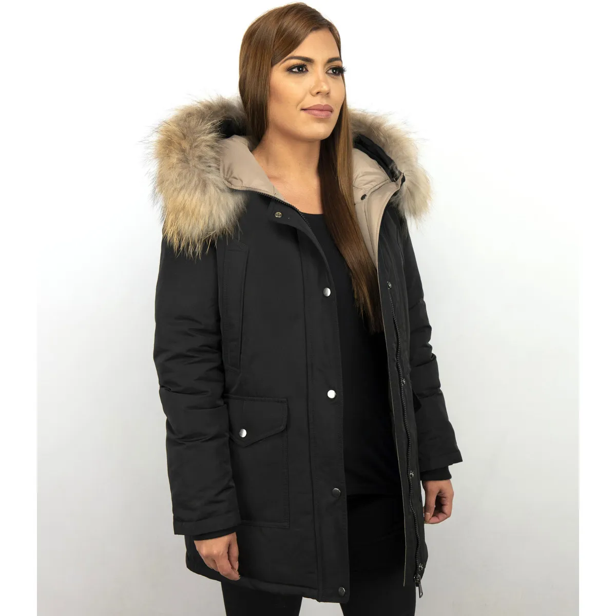 Parkas Mujer Wooly Long De Invierno