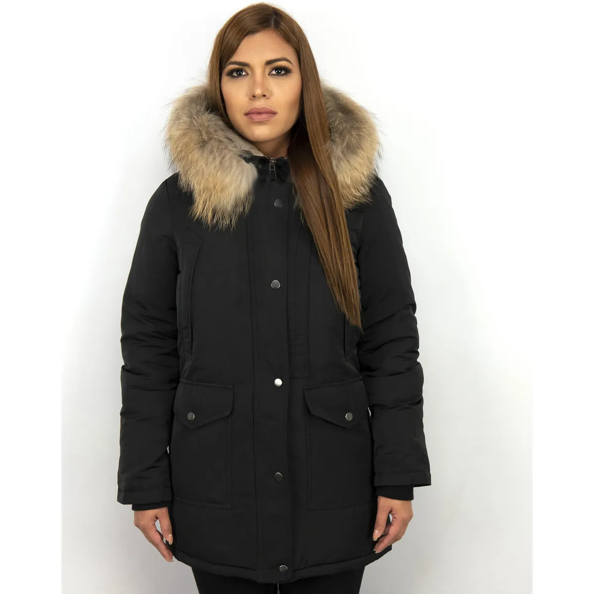 Parkas Mujer Wooly Long De Invierno