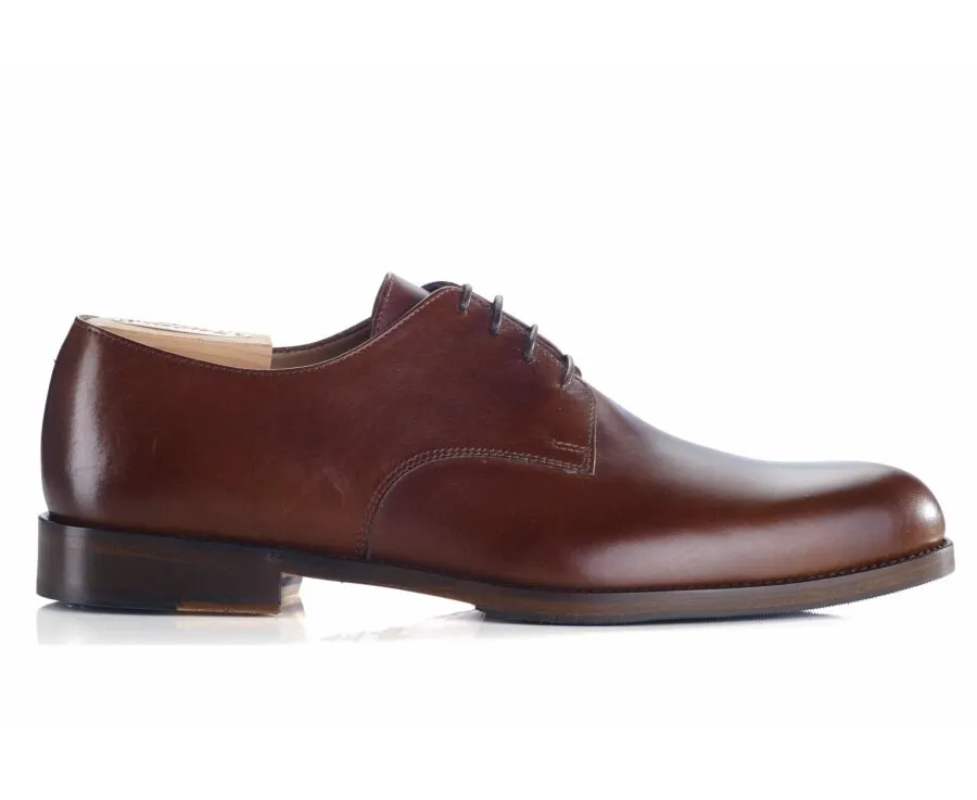PATINA CHESTNUT DERBY SHOES  RUBBER PAD  DOVER PATIN
