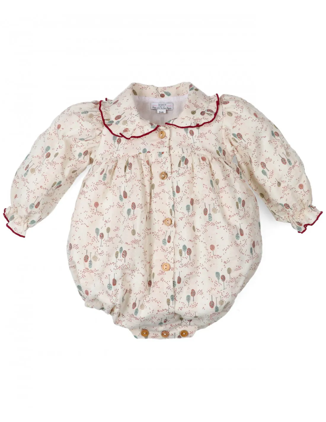 Pelele bebé Hojas de Popys invierno