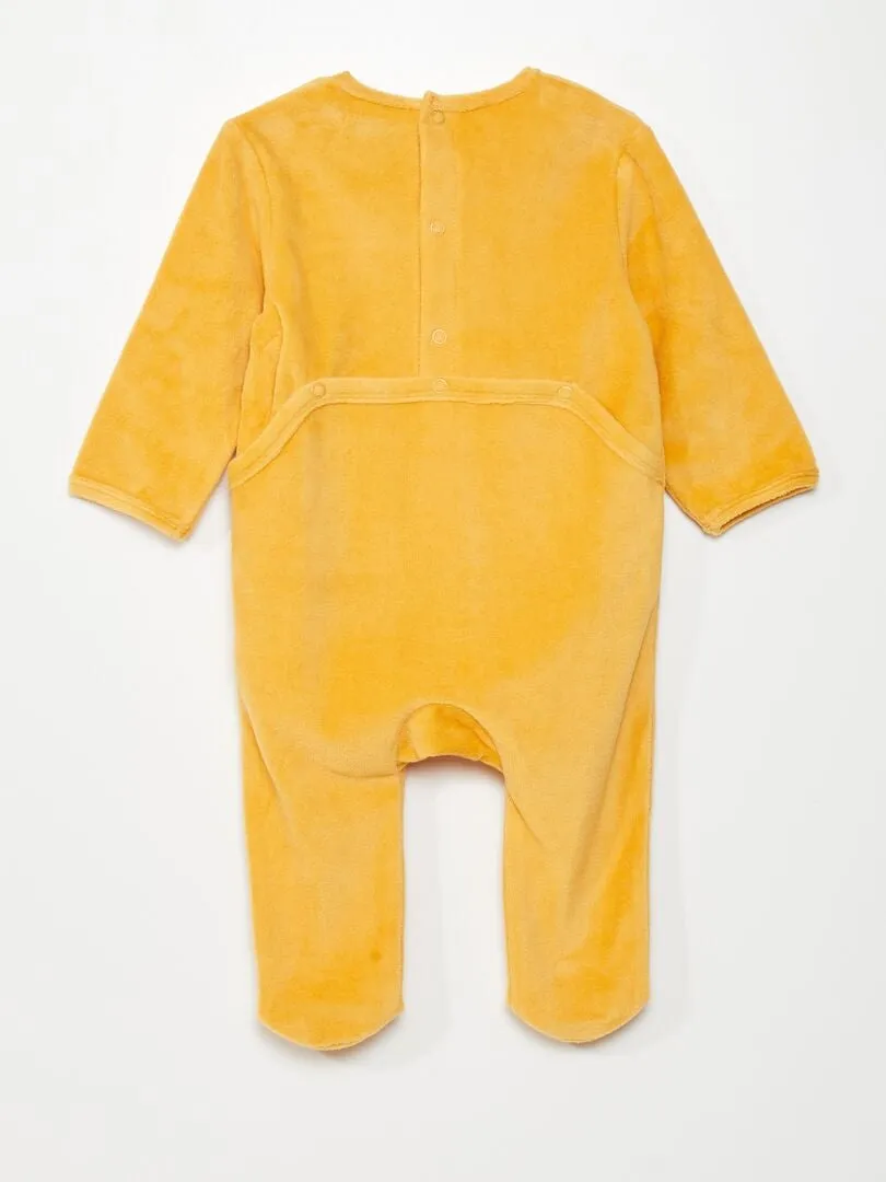 PIJAMA DE TERCIOPELO  AMARILLO