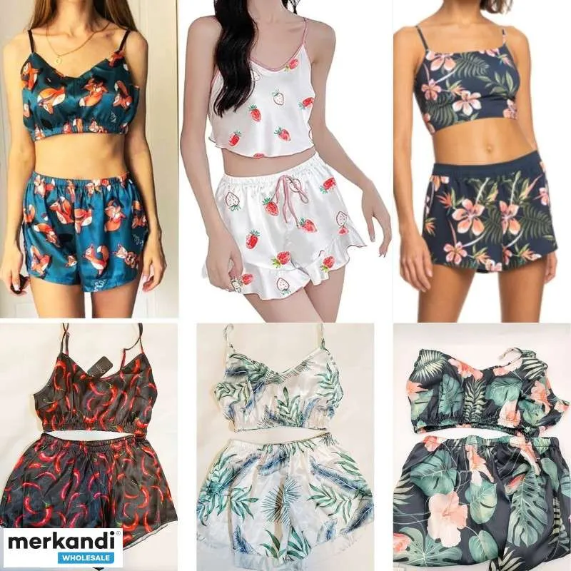 PIJAMAS DE VERANO DE MUJER: LOTE SURTIDO  LOTES DE ROPA DE MUJER