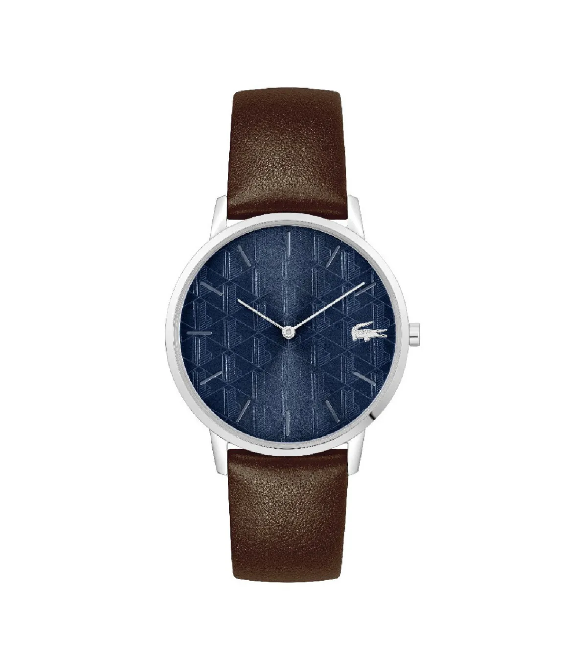 RELOJ LACOSTE CROCORING HOMBRE CORRE PIEL MARRóN & ESFERA AZUL  2011307