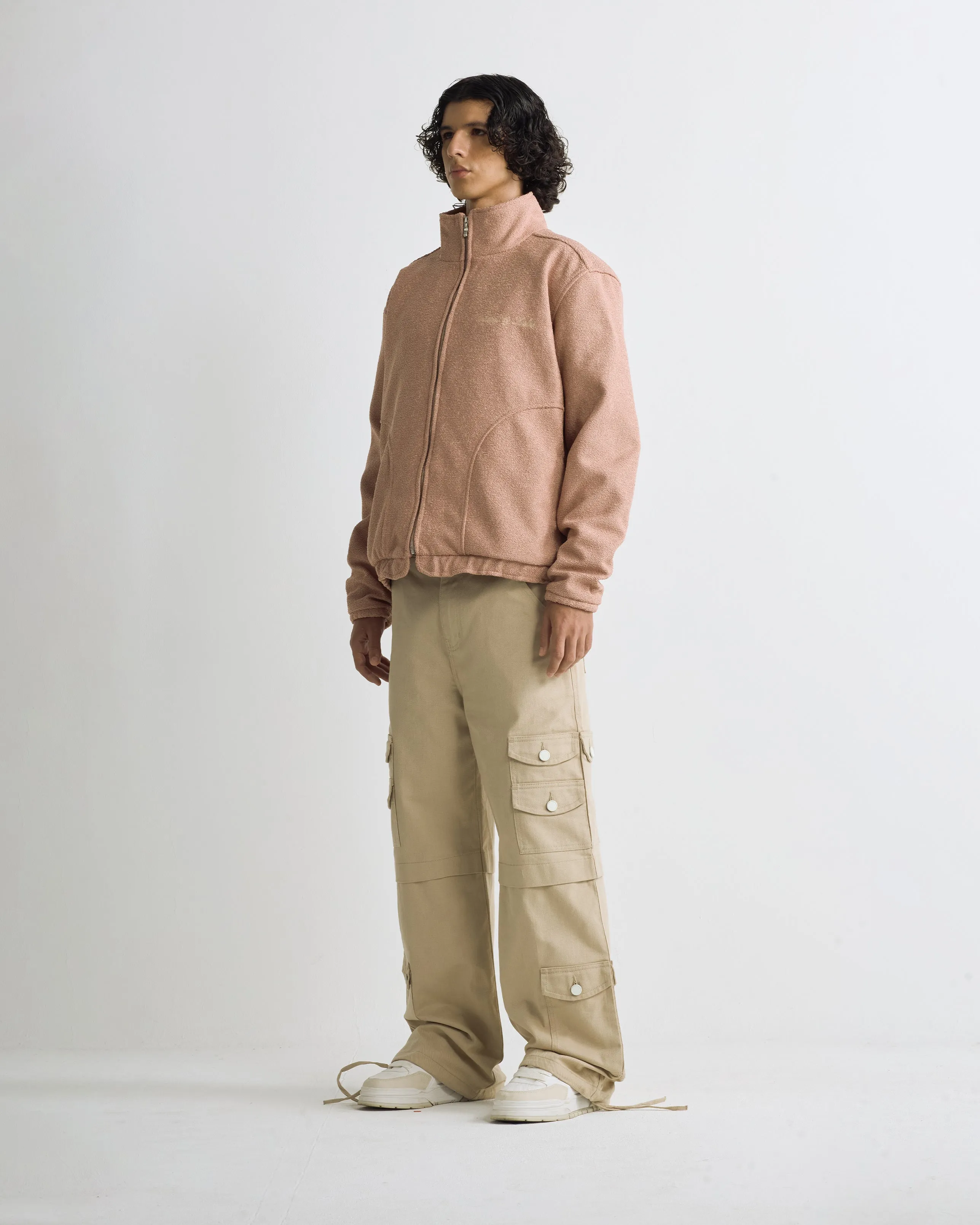 RIVIERA EMBROIDERED ZIPUP JACKET SALMON