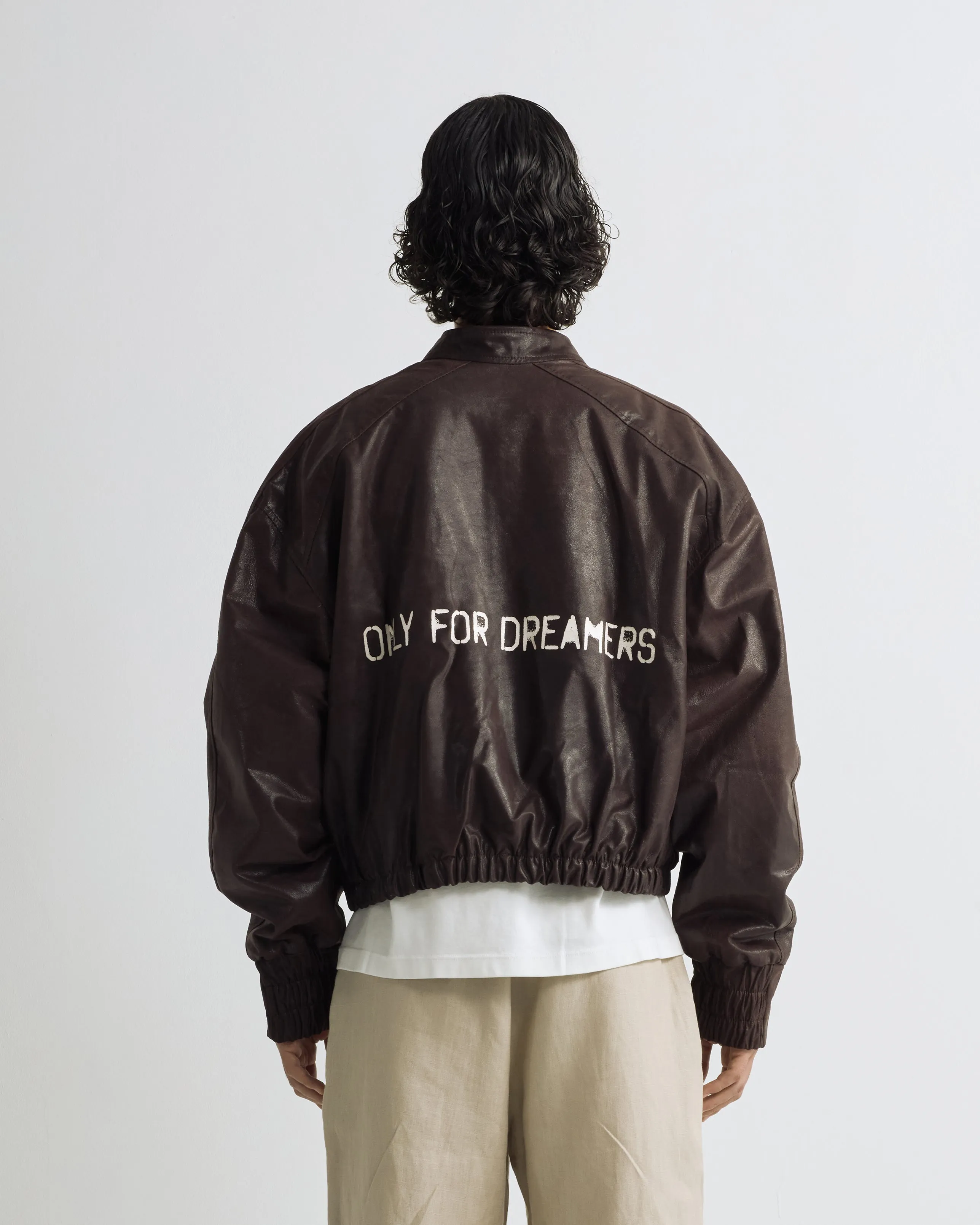 Riviera ONLY FOR DREAMERS Leather Jacket Brown