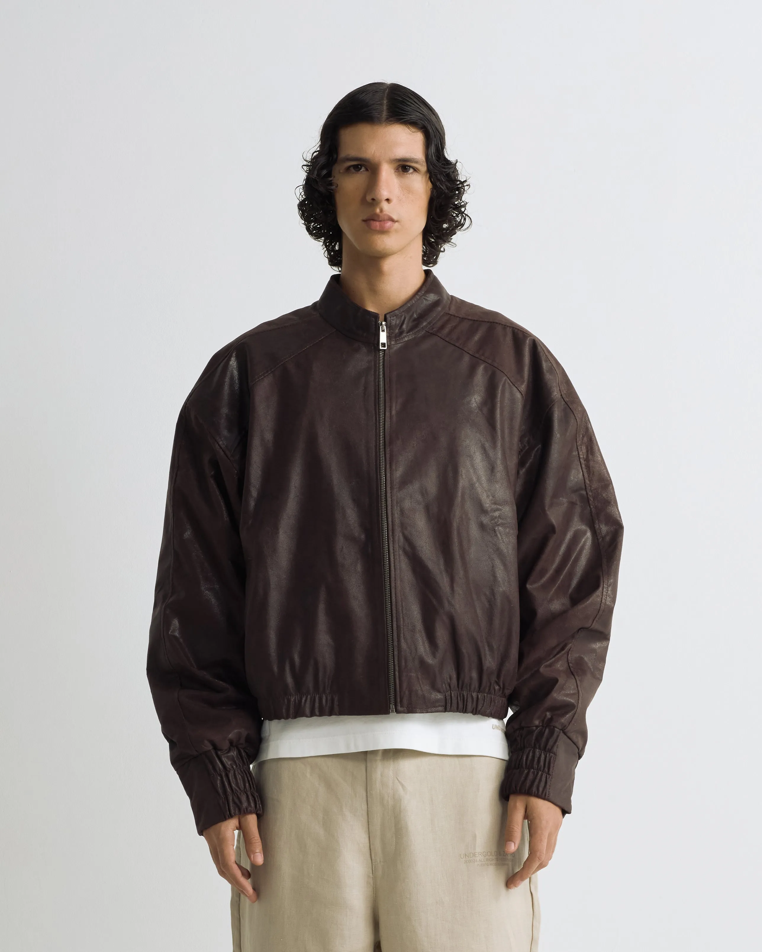 Riviera ONLY FOR DREAMERS Leather Jacket Brown