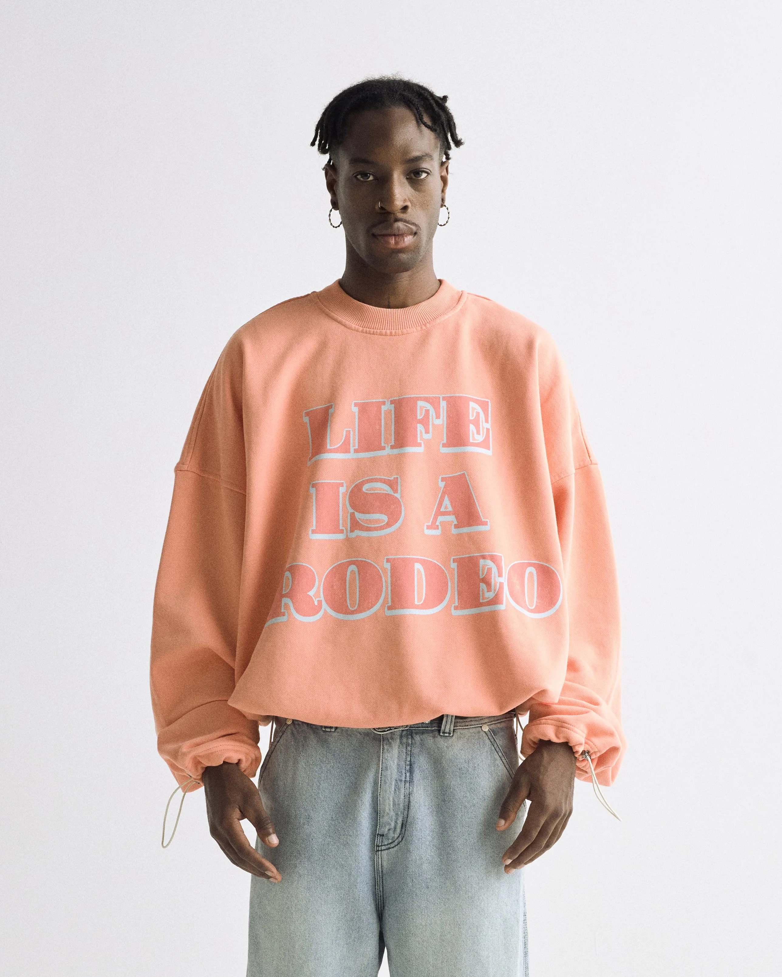 Rodeo Life is a Rodeo Crewneck Orange