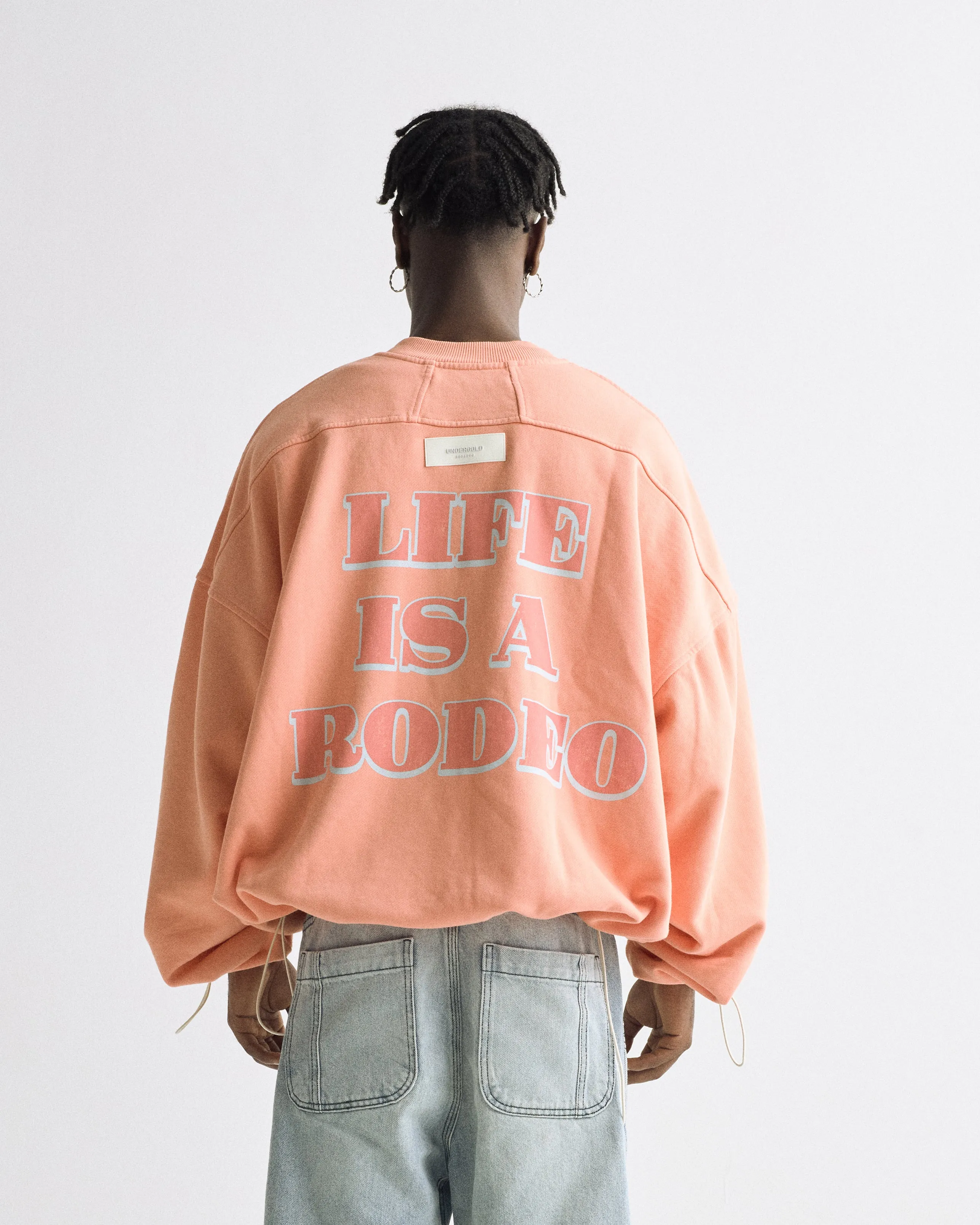 Rodeo Life is a Rodeo Crewneck Orange