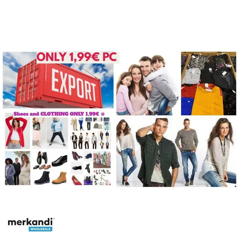Ropa y calzado Mix Marcas  exportacion mayorista Ropa nueva grado A. Marcas Europeas