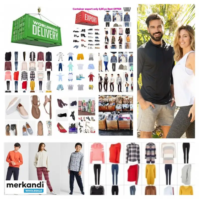 Ropa y calzado Mix Marcas  exportacion mayorista Ropa nueva grado A. Marcas Europeas