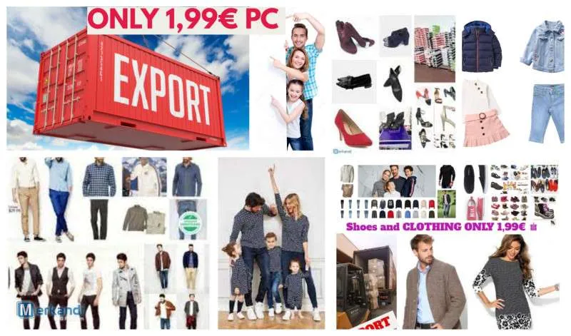 Ropa y calzado NUEVA Grado A  Overstok Mayorista Export Offer