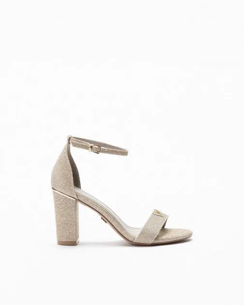 SANDALIAS DE TACóN ALTO GLOSS 11211B DORADO