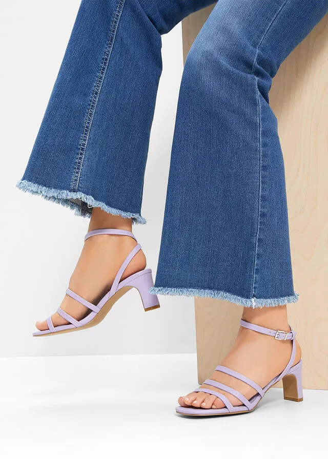 Sandalias de tacón Violeta claro