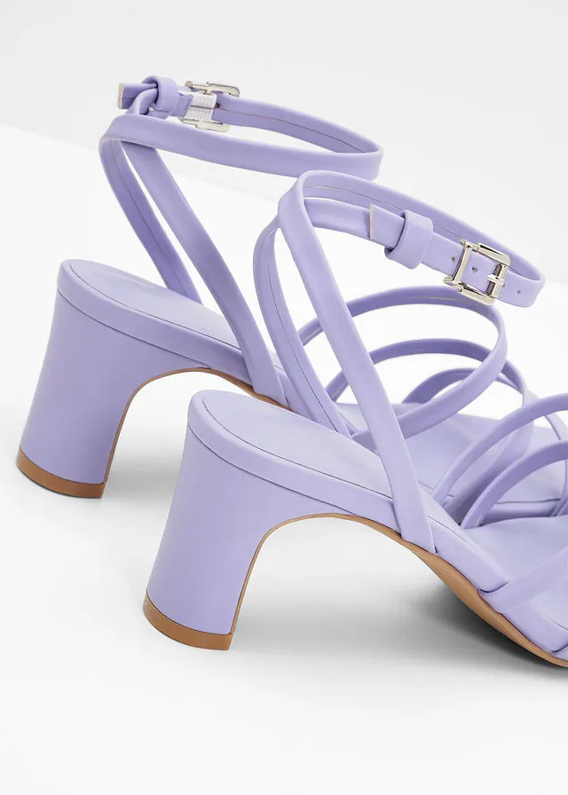 Sandalias de tacón Violeta claro
