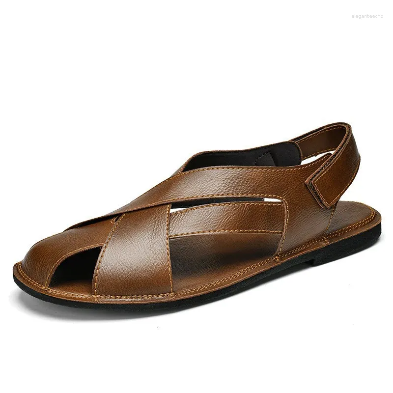 Sandalias zapatos de cuero para hombres de sandalias