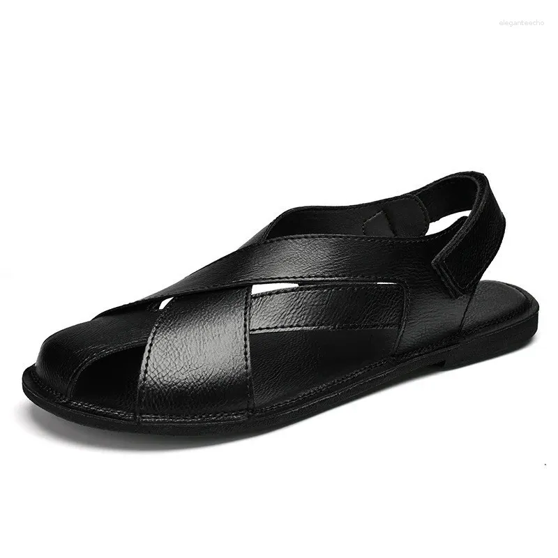 Sandalias zapatos de cuero para hombres de sandalias