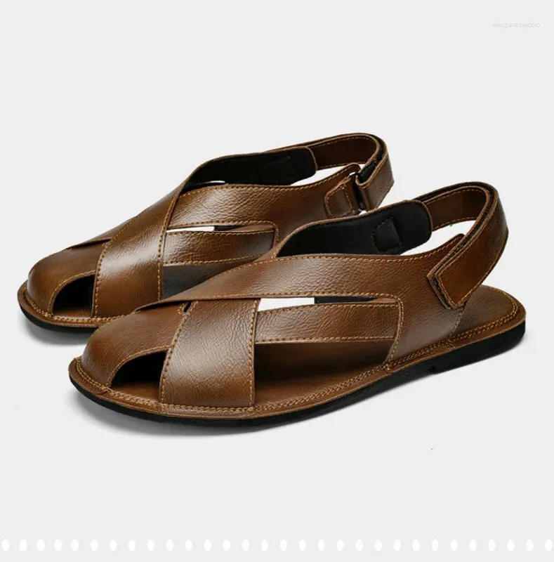Sandalias zapatos de cuero para hombres de sandalias