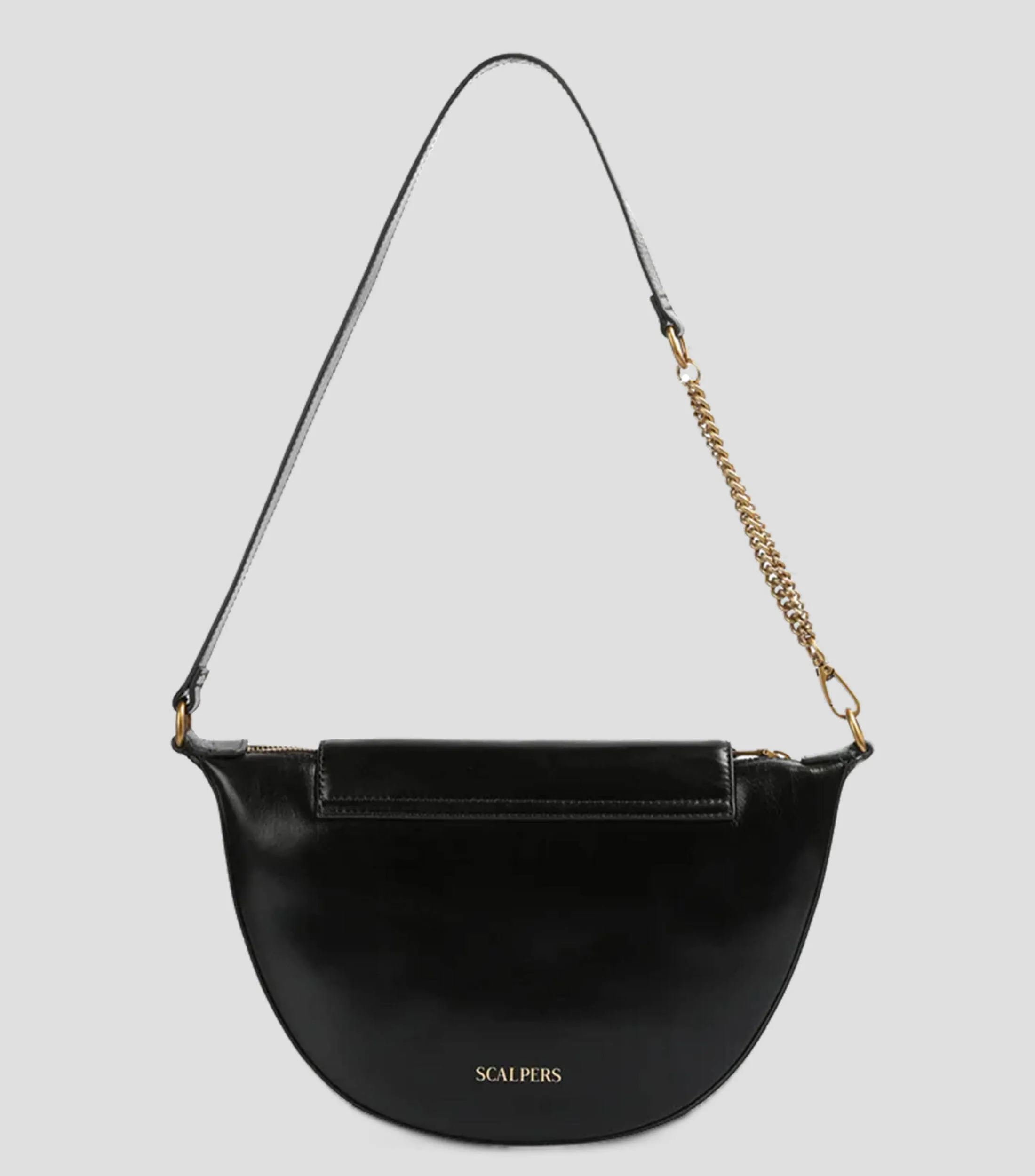 Scalpers Bolso shoulder en piel vacuna con logo Mujer