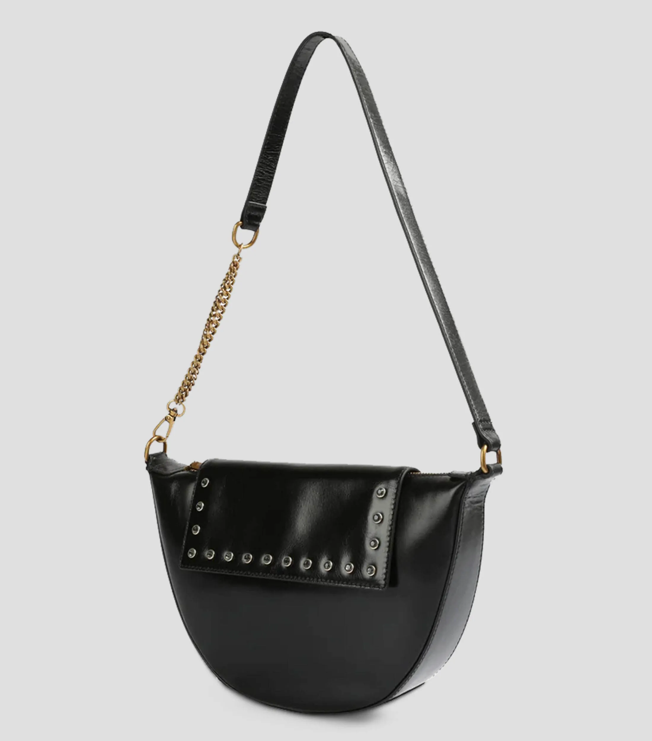 Scalpers Bolso shoulder en piel vacuna con logo Mujer