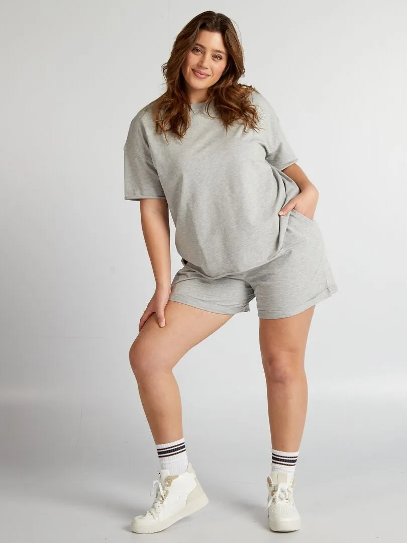 SHORT DE CONJUNTO  GRIS