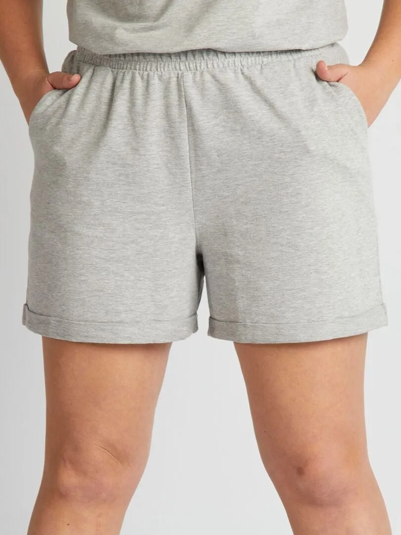 SHORT DE CONJUNTO  GRIS