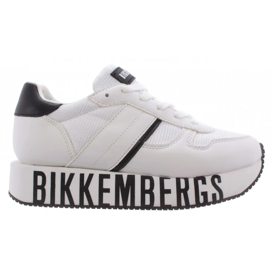 Sneakers de Niña Mujeres BIKKEMBERGS Junior Cuero Blanco