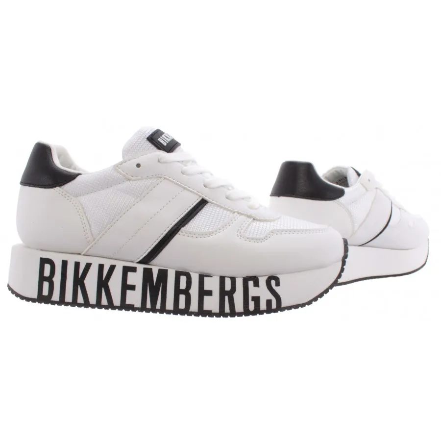 Sneakers de Niña Mujeres BIKKEMBERGS Junior Cuero Blanco