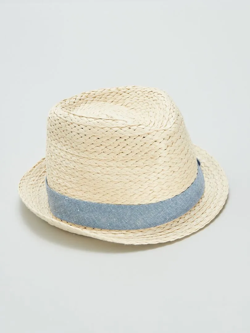 SOMBRERO DE PAJA  AZUL