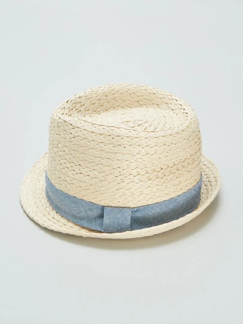 SOMBRERO DE PAJA  AZUL