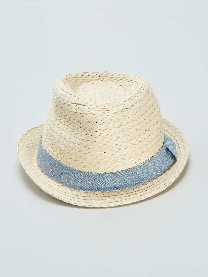 SOMBRERO DE PAJA  AZUL