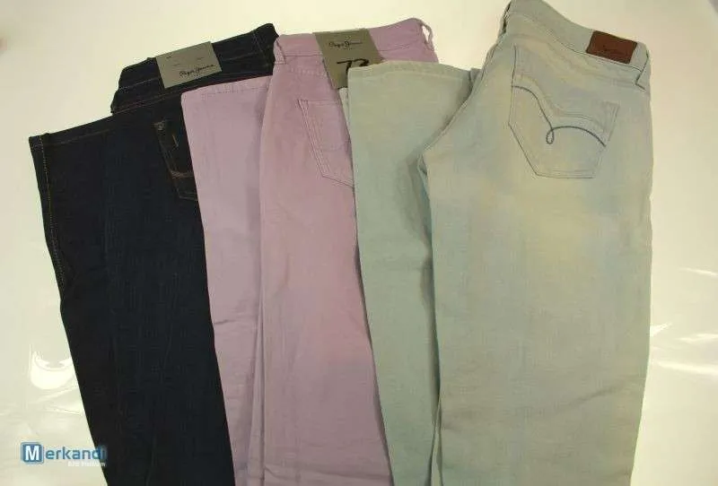 Stock mezcla de ropa marca de mujer PEPE Jeans