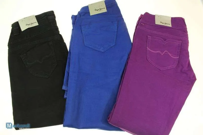 Stock mezcla de ropa marca de mujer PEPE Jeans