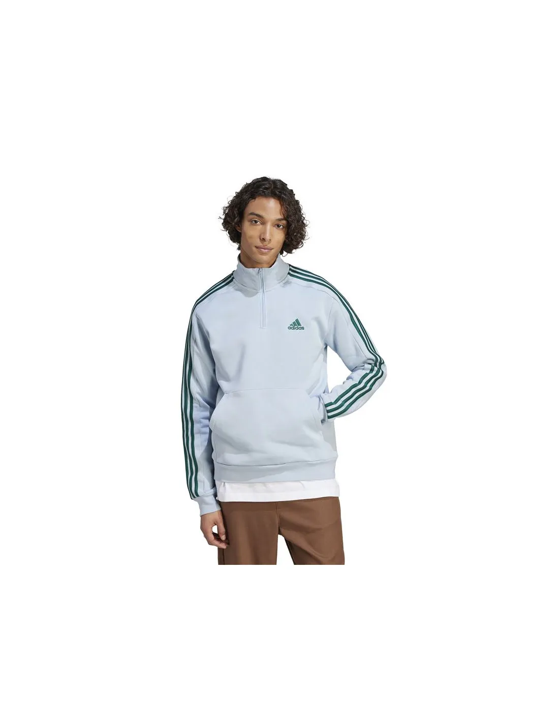 Sudadera adidas 3S Fl 1/4 Z Hombre