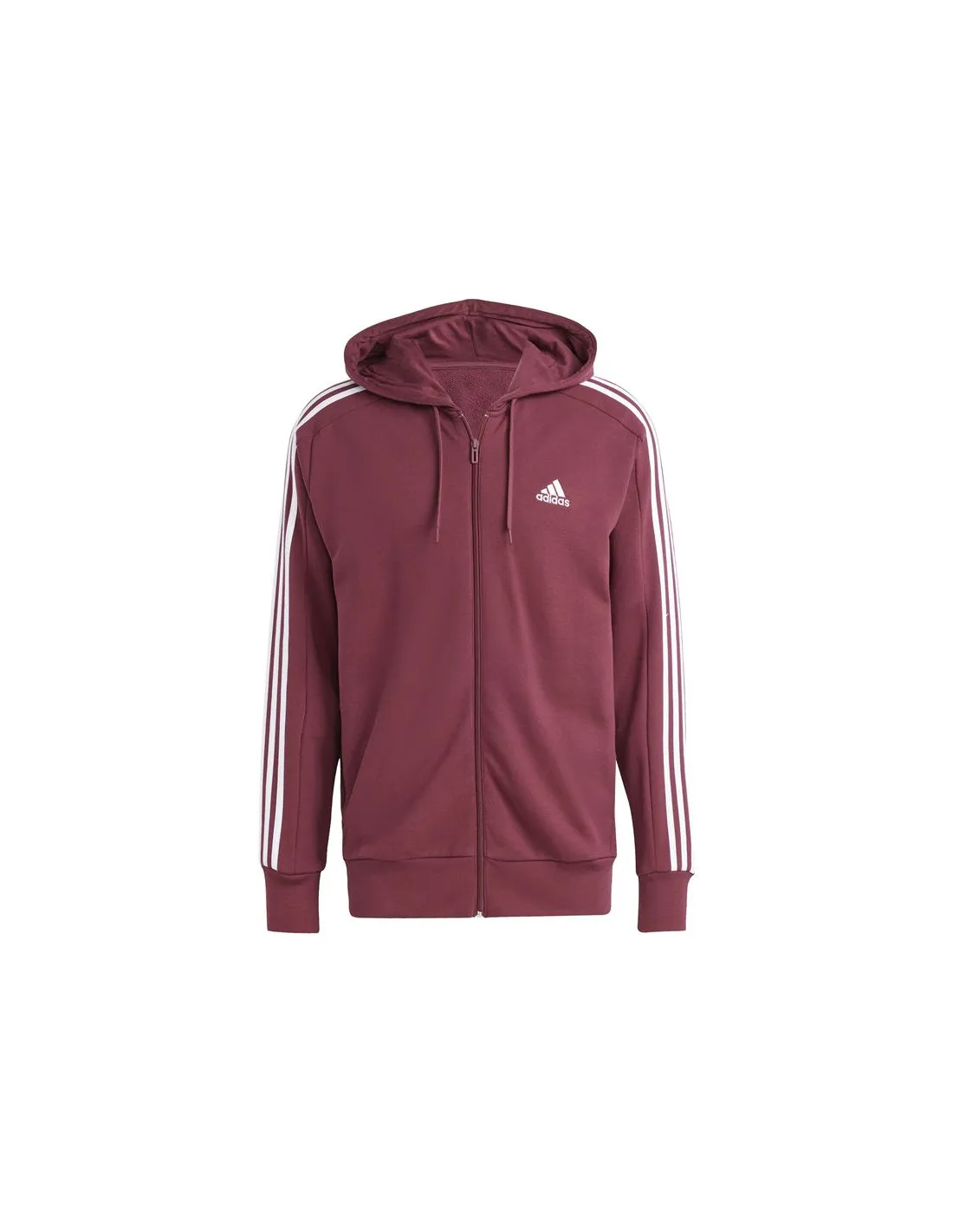Sudadera adidas 3S Ft Fz Hd Hombre Rojsom
