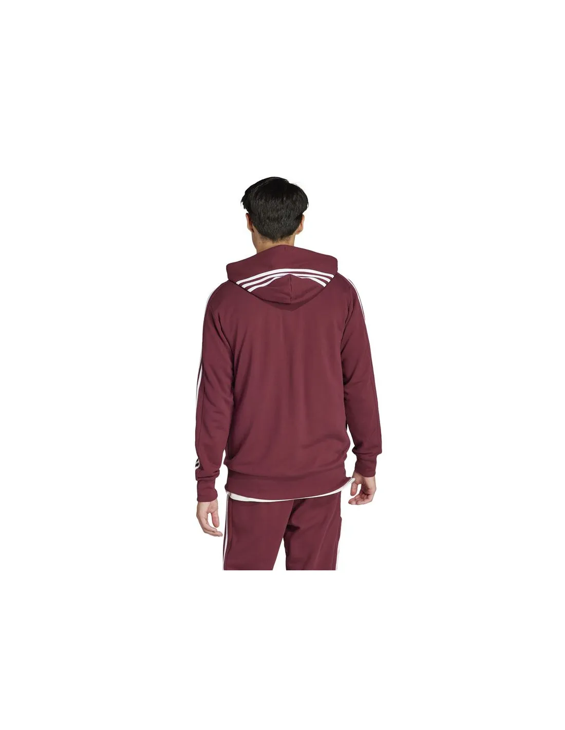 Sudadera adidas 3S Ft Fz Hd Hombre Rojsom