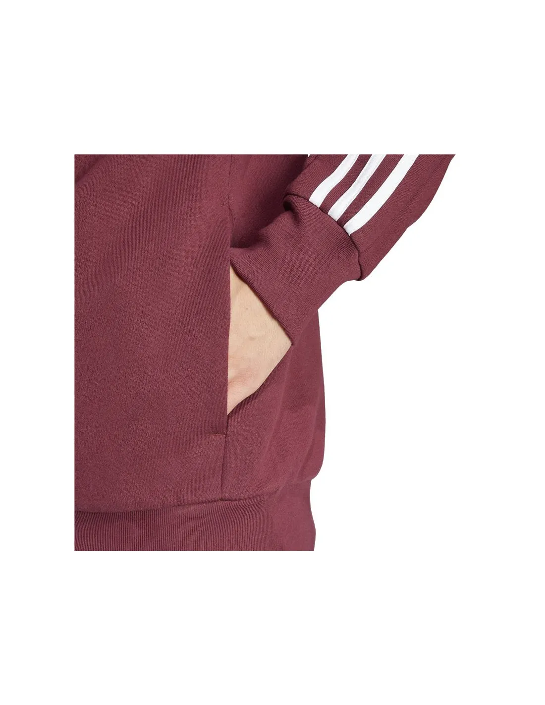 Sudadera adidas 3S Ft Fz Hd Hombre Rojsom