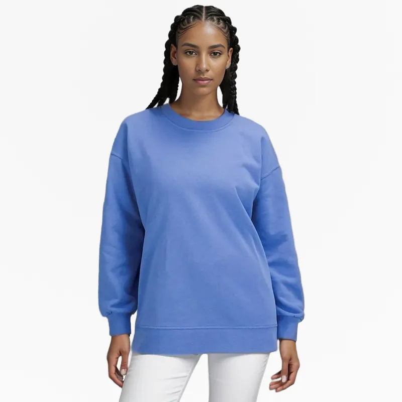 Sudadera con cuello redondo de gran tamaño Perfect Fitness Yoga Sweat Top Mujer Camisa de yoga Deportes Manga larga Casual Entre