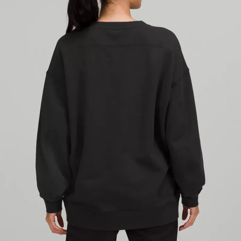 Sudadera con cuello redondo de gran tamaño Perfect Fitness Yoga Sweat Top Mujer Camisa de yoga Deportes Manga larga Casual Entre