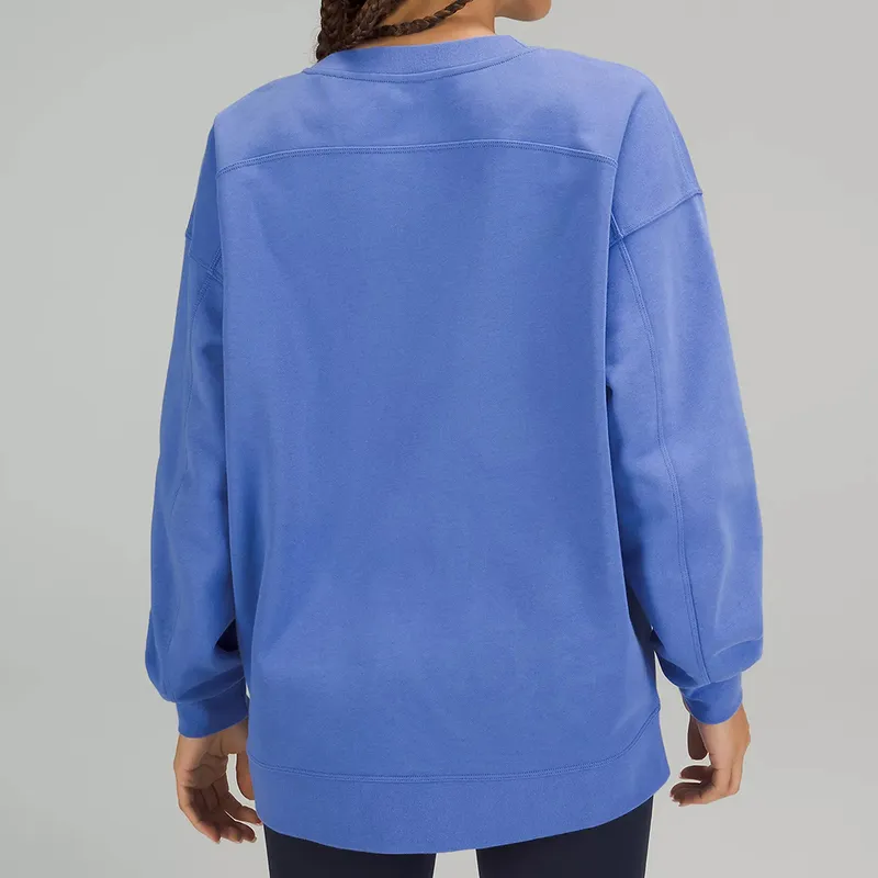 Sudadera con cuello redondo de gran tamaño Perfect Fitness Yoga Sweat Top Mujer Camisa de yoga Deportes Manga larga Casual Entre
