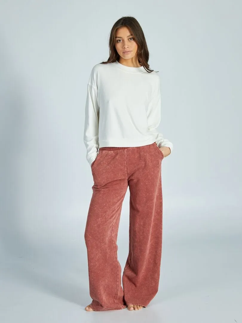 SUDADERA POLAR DE PIJAMA  BLANCO