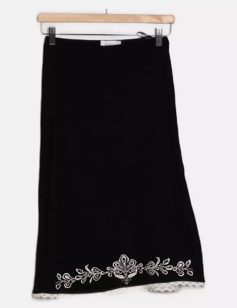 SUITEBLANCO  BLANCO FALDA FORMAL DE PUNTO
