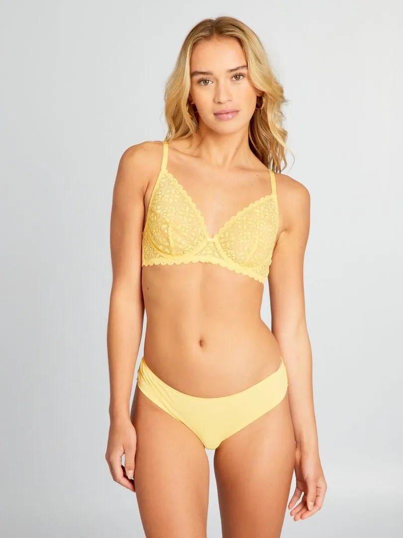 SUJETADOR CORBEILLE DE ENCAJE  AMARILLO