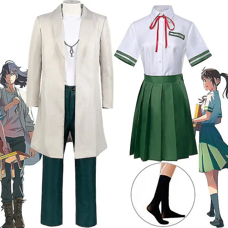 Suzume No Tojimari Cosplay Anime Iwato Suzume Disfraz Jk Falda Camisa Uniforme Ropa Casual Disfraces de Halloween Regalo de Fies