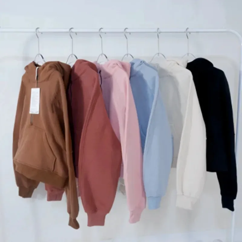 Suéter buceador media zip yoga sudadera con capucha para mujer atuendo de yoga para mujer otoño e invierno damas gimnasia ropa d