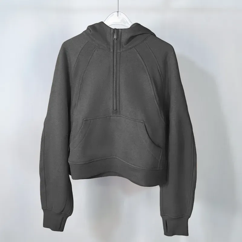 Suéter buceador media zip yoga sudadera con capucha para mujer atuendo de yoga para mujer otoño e invierno damas gimnasia ropa d