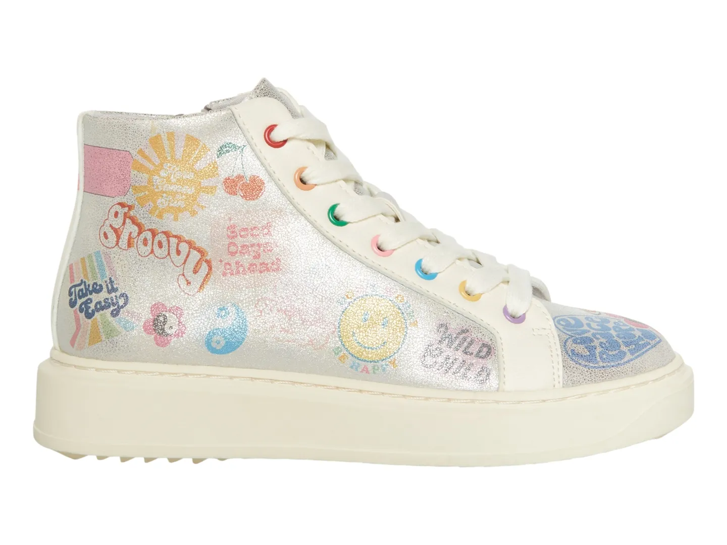 Tenis Steve Madden Chip Plata Para Niña
