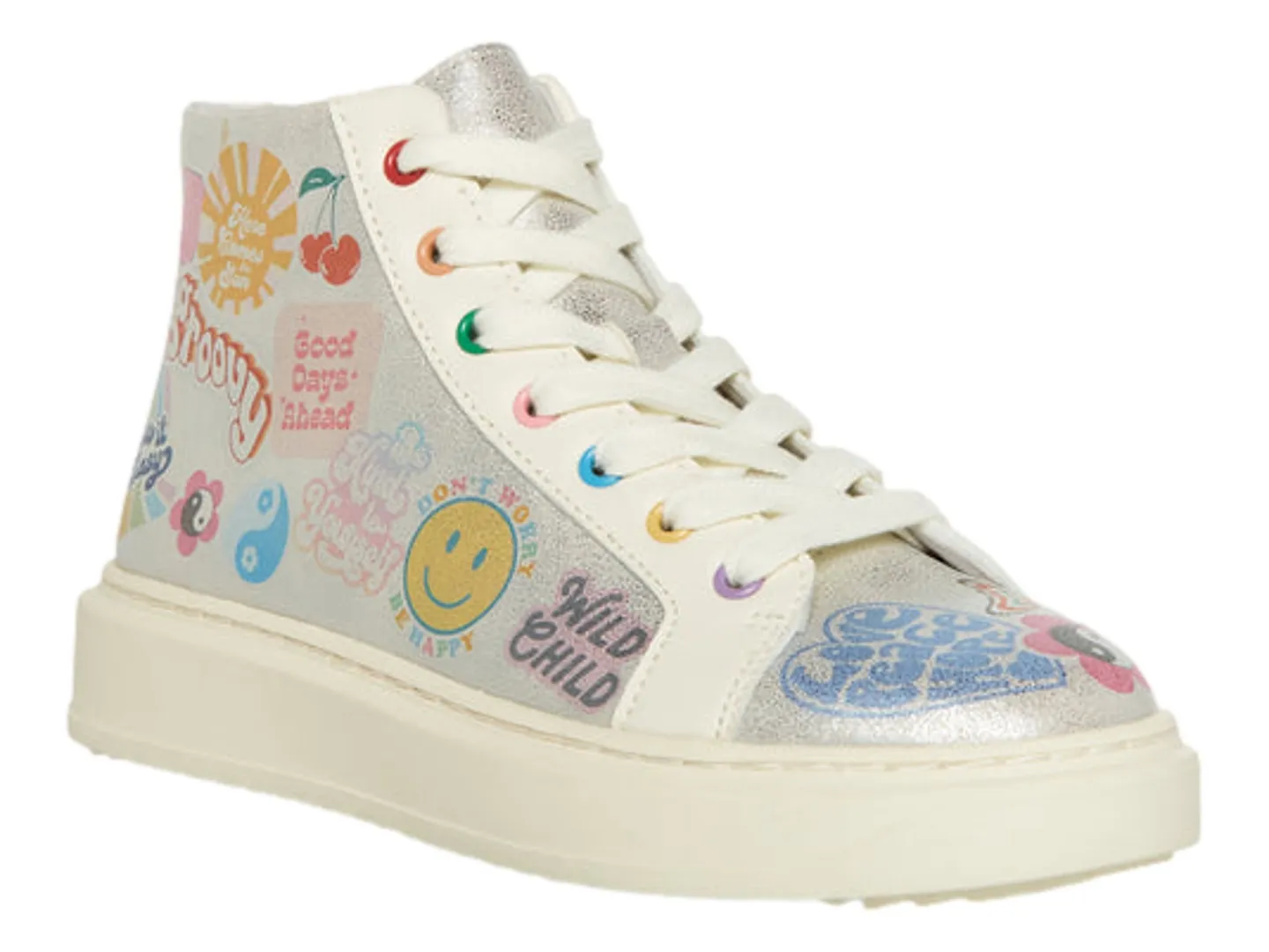Tenis Steve Madden Chip Plata Para Niña