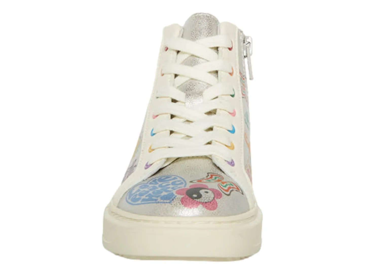 Tenis Steve Madden Chip Plata Para Niña